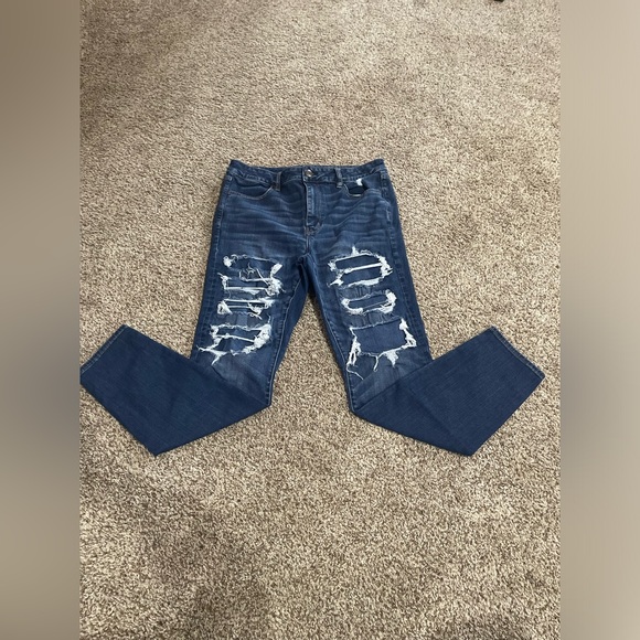 Distressed AE Jeggings - Picture 1 of 7